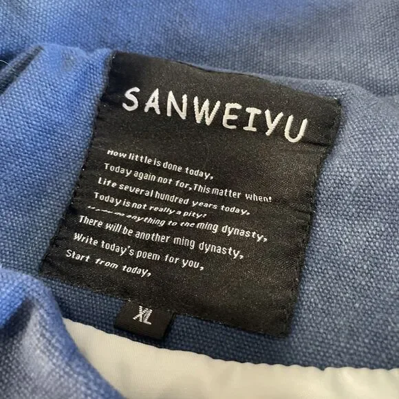Sanweiyu Colorblock Racing Style Jacket XL Red Navy White Streetwear